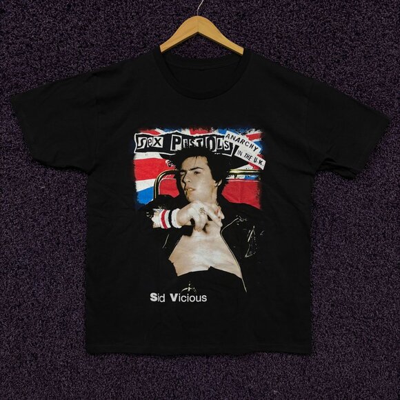 Sex Pistols Anarchy in the UK Sid Vicious T-shirt size large - Picture 1 of 4